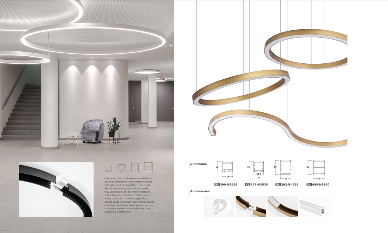 LED linear pendant lamp <