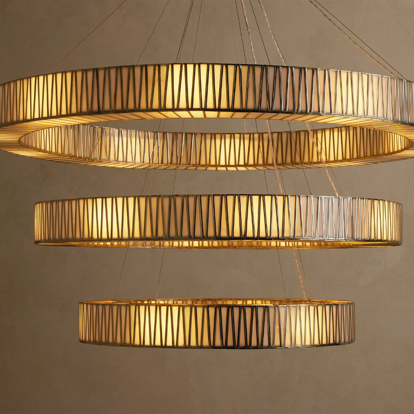 Stripe Glass Ring Chandelier