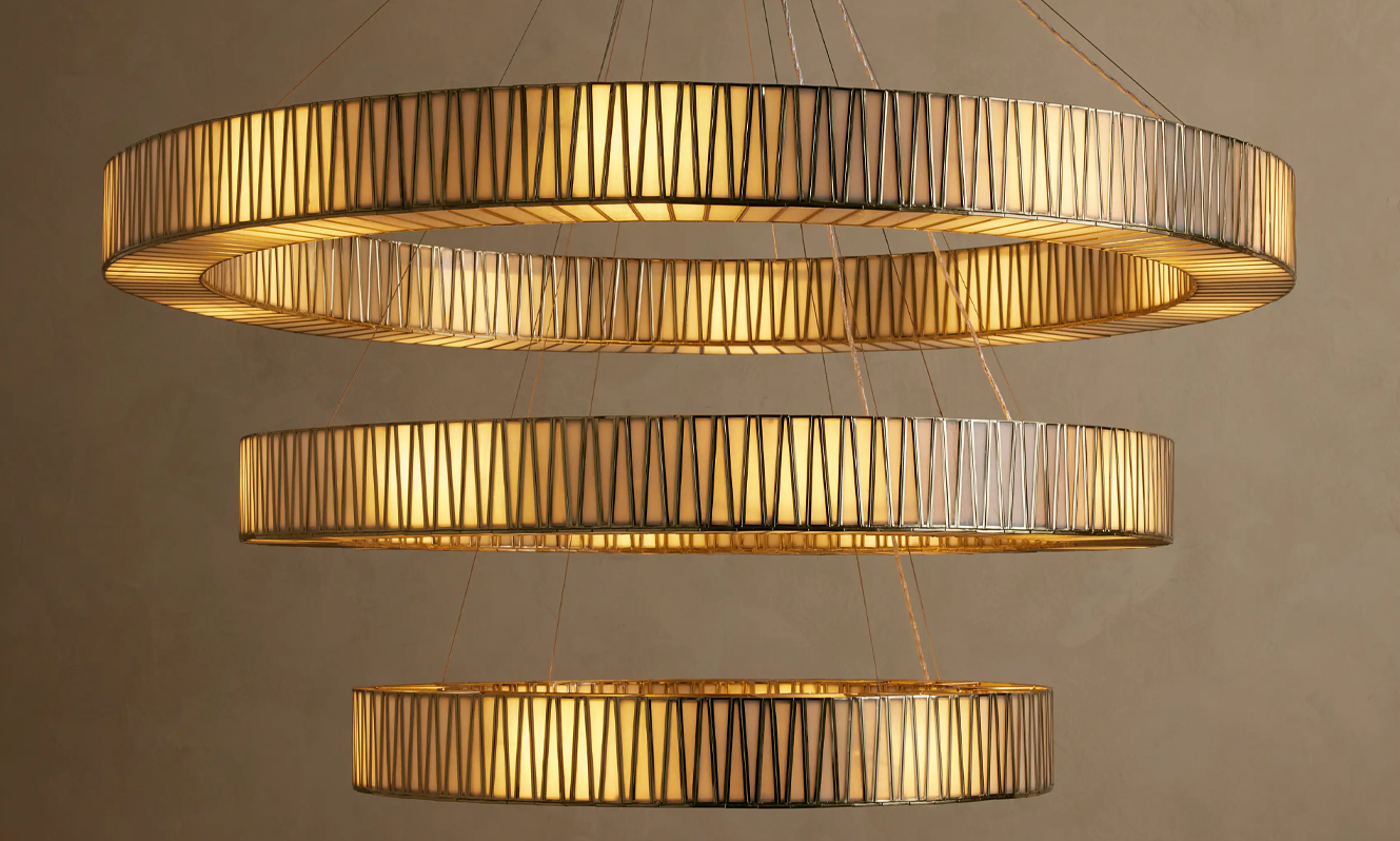 Stripe Glass Ring Chandelier